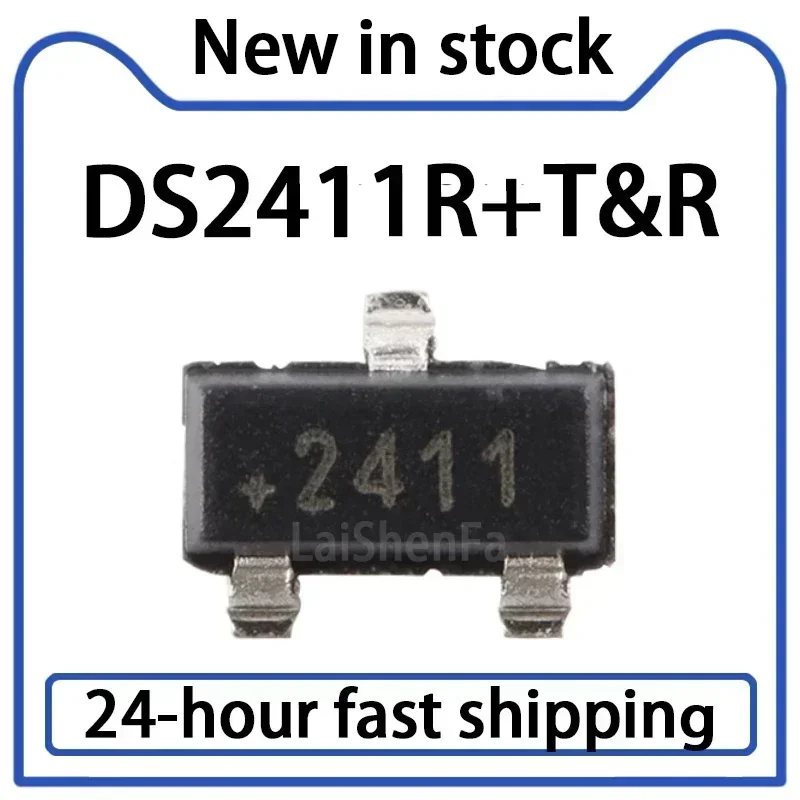 10PCS DS2411R+T&R SOT-23 Silicon Serial Number Electronic Registration Code Chip with VCC Input, Stock Available