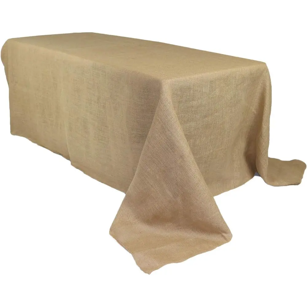 

Скатерть из натуральной джутовой ткани 90 x 156 см для свадеб, вечеринок и домашнего ужина