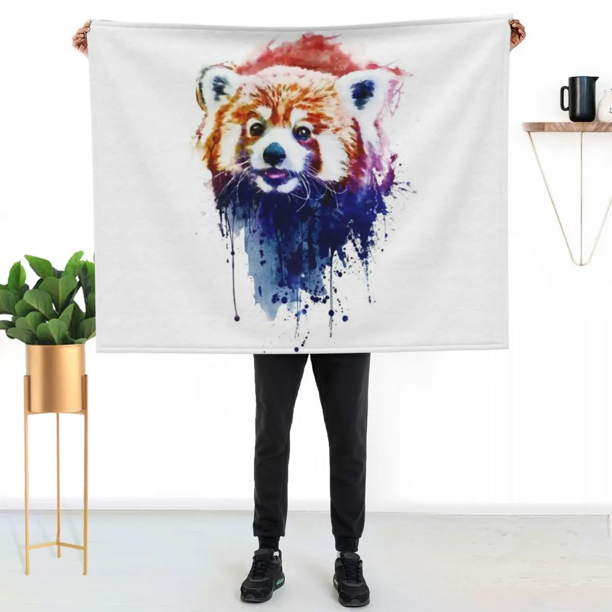 A Cute Red Panda Throw Blanket Luxury Thicken Luxury St Moving manga Decoratives for winter Blankets