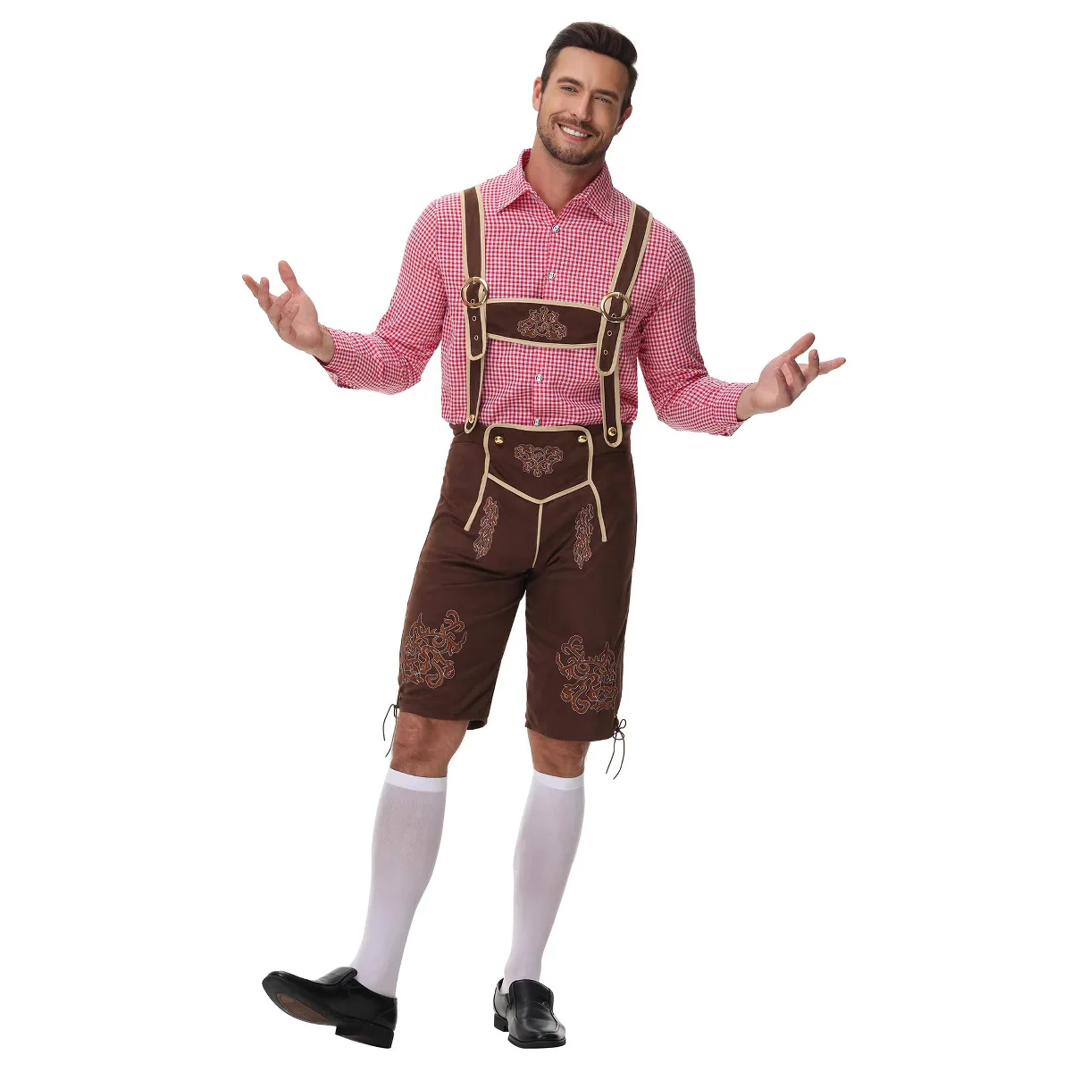 

Munich Beer Festival Men's Suspenders Pants Halloween Bar Party Stage Performance Clothing Adult Men's Crossbody Pants