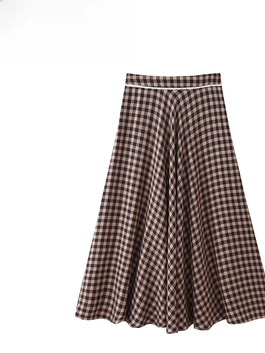 

Юбка ZARK с цветочным декором, женская, с завышенной талией, А-силуэт, из полиэстера, не требует глажки, весенняя новинка