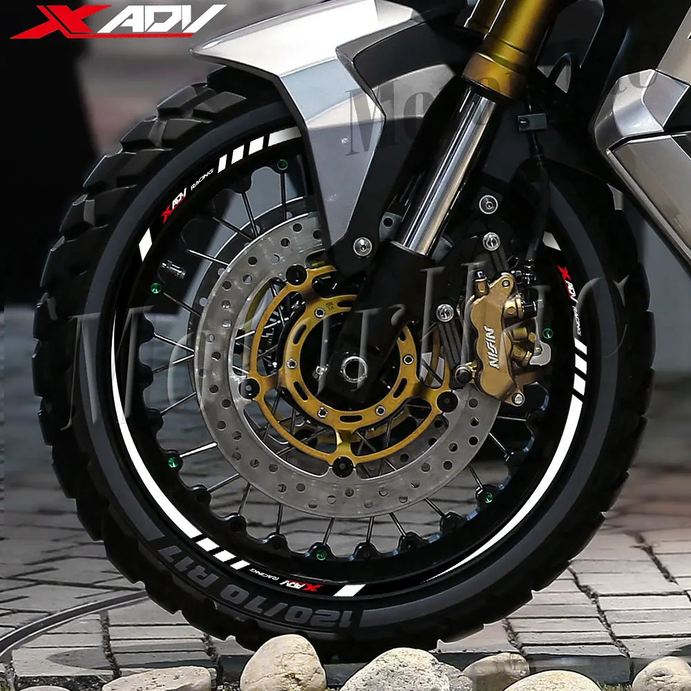 Motocicleta Roda Adesivo, Rim Stripe Decal, Fita Reflectiva Acessórios, XADV, X-ADV, X-Adventure, Xadv750, 2017-23