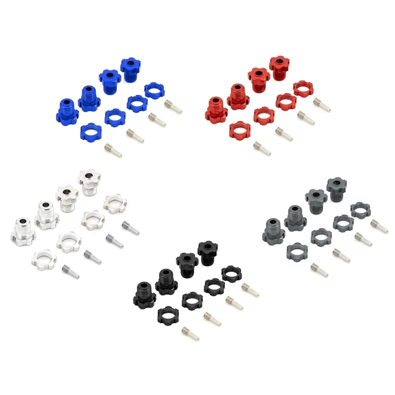 4Pcs Metal 17Mm Splined Wheel Hex Hub Adapter 5353 For Traxxas E-Revo E-Maxx T-Maxx Revo 3.3 Summit XO-1 Upgrade Parts