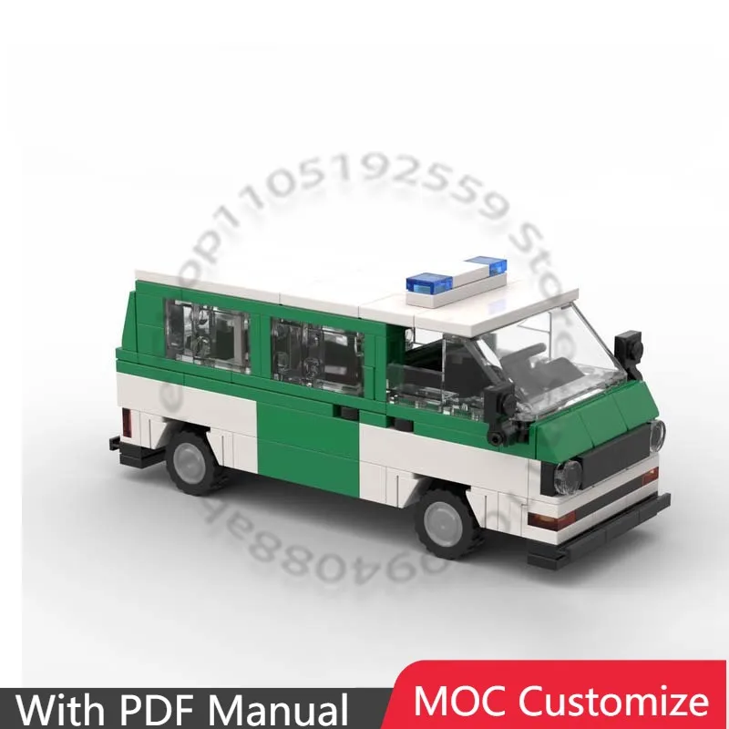 

193 PCS Supercar 1982 Transporter T3 German Police MOC Customize Modular Building Block Kids Creative DIY Boy Assembly Toy Gift