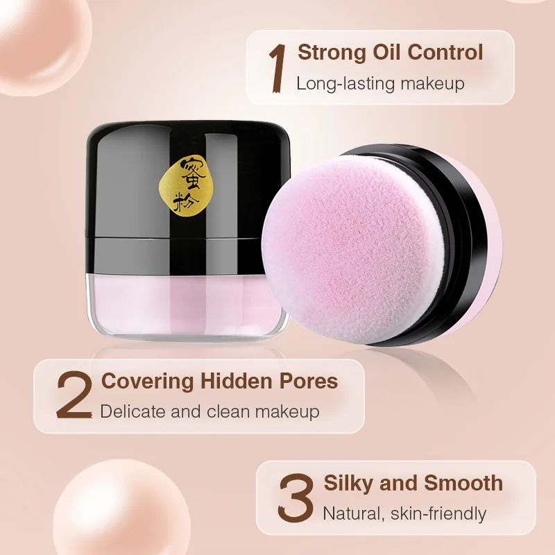 6 Color Loose Powder Waterproof Long Lasting Setting Oil-control Matte Face Powder With Mushroom Head Women Beauty Cosmetic Tool