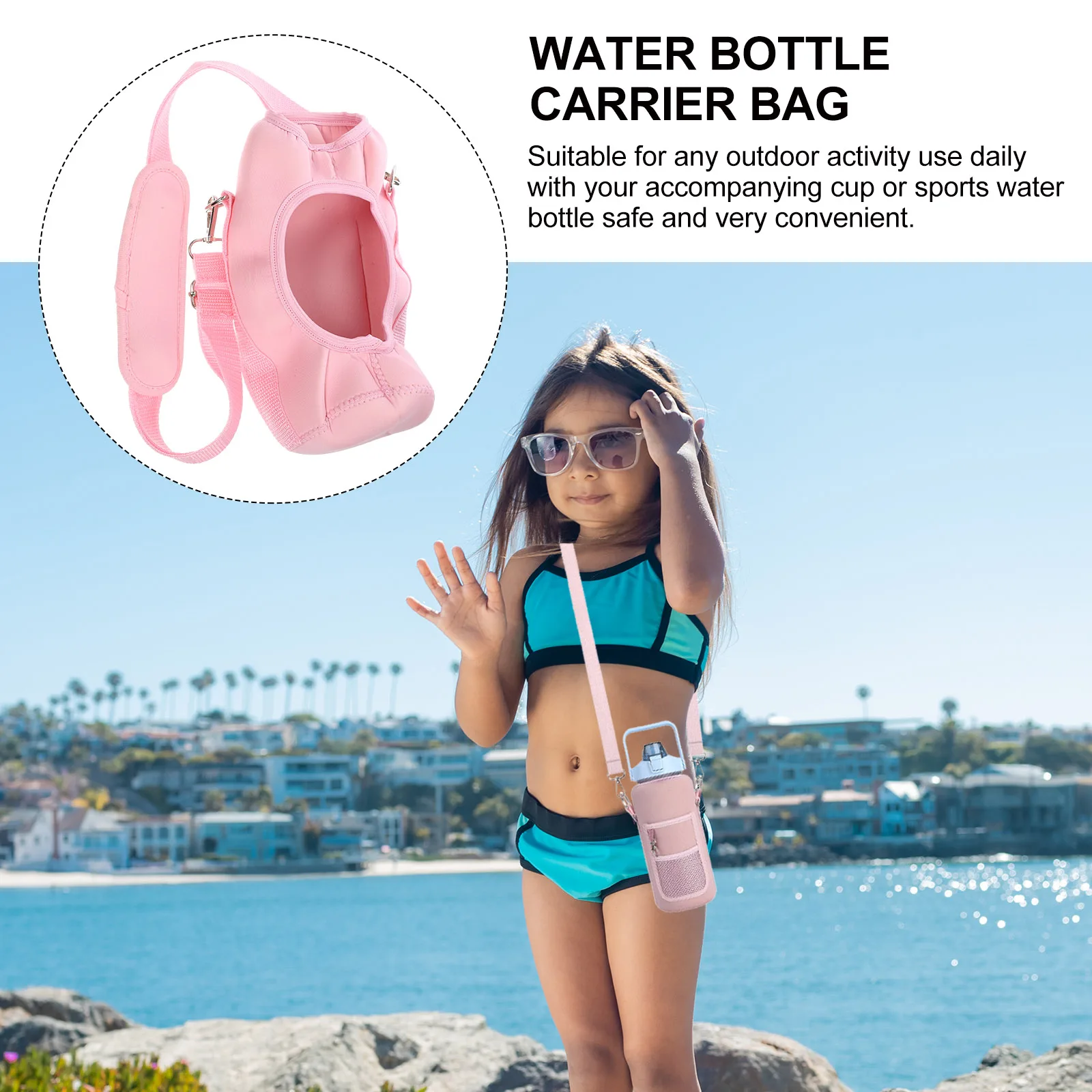 

Water Bottle Carrier Bag Portable Neoprene Waterproof Wear-Resistant Outdoor Sports Water Bottle Sleeve Protective Cover