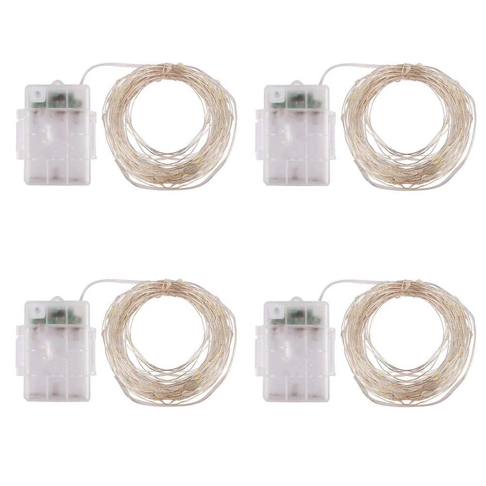 4 قطعة أضواء LED الجنية مقاوم للماء عمر طويل ضوء الزخرفية لحديقة غرفة نوم المهرجانات في الهواء الطلق أضواء الجنية #1