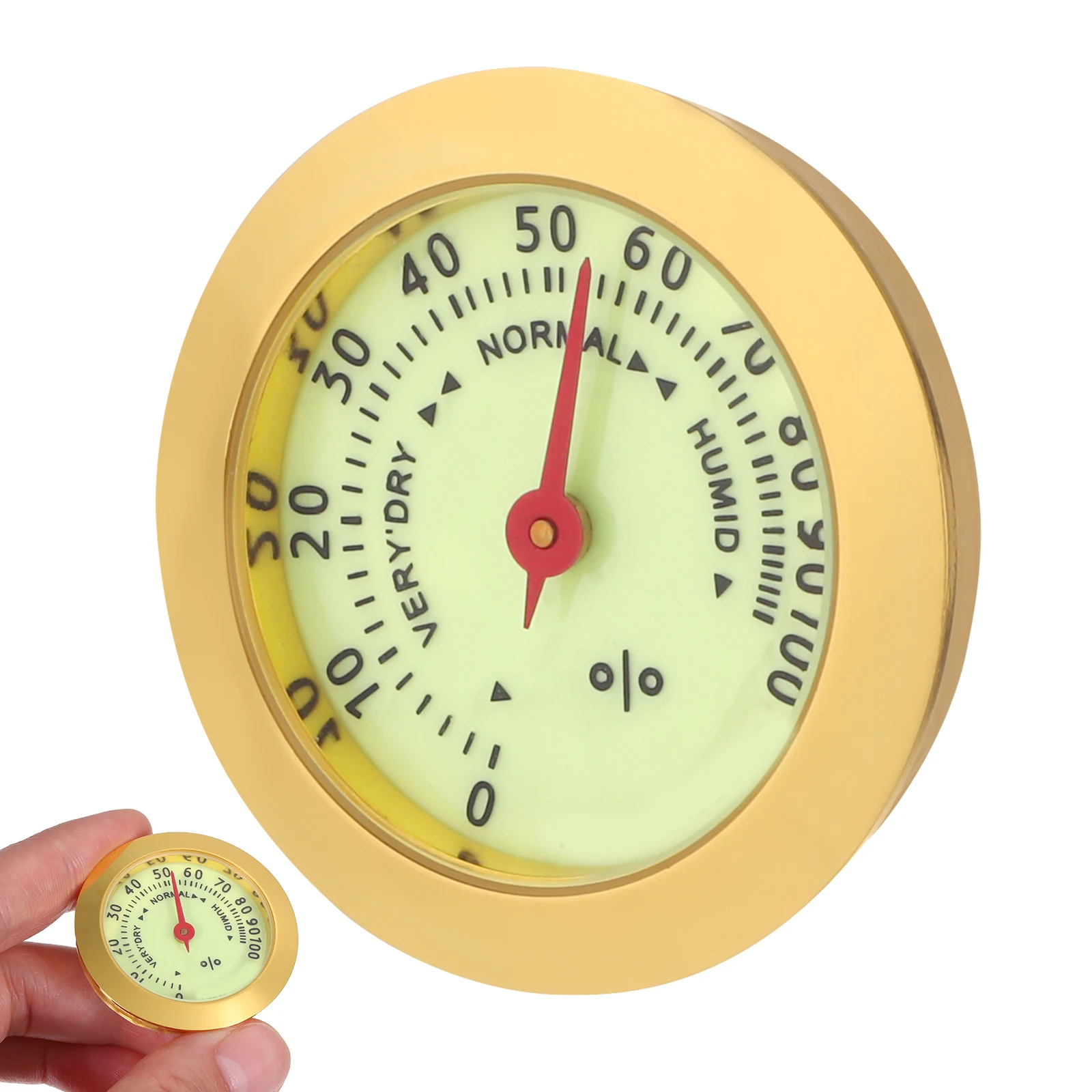 

Humidity Meter Storage Box Hygrometer Analog Hygrometers Automatic Gauge Metal Round Mechanical Industrial Man Indoor Small