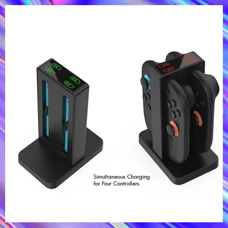 

A24U 4In1 Charging Dock For Switch 2 Controller Charging Station Base With Indicators For NS Switch 2 Joy-Con Charger