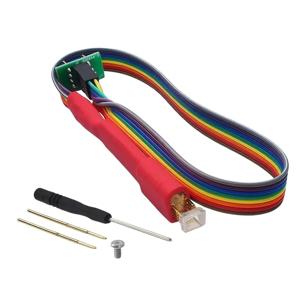 SOP8 For Flash Programming Probe Cable Spring Pin Test Clip For EEPROM Chip Reading Writing Tool With Adjustable Stop Block Red