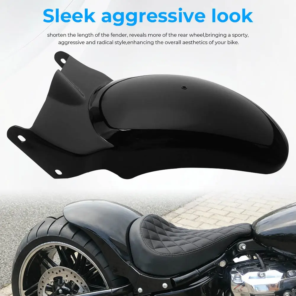 

Vivid Black 1 Set Rear Fender And Solo Seat Fits For Harley Davidson Softail Breakout Fxbr Fxbrs Fat Boy Flfb Flfbs 2018-2026