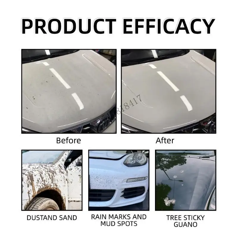 كريم شمع السيراميك 517B للسيارات، شمع تلميع قوي لطلاء السيارة، طلاء خفيف يدوم طويلاً لجميع السيارات، سريع