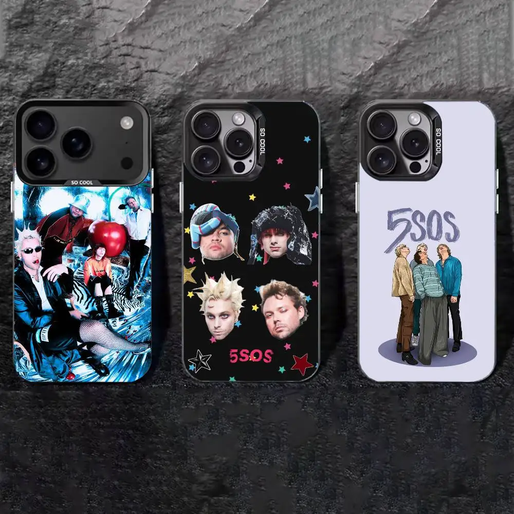 

5 S-Seconds of S-Summers 5SOS Phone Case For iPhone 17,16,15,14,13,12,11 Plus,Pro Max,XS,Colored silver phone case