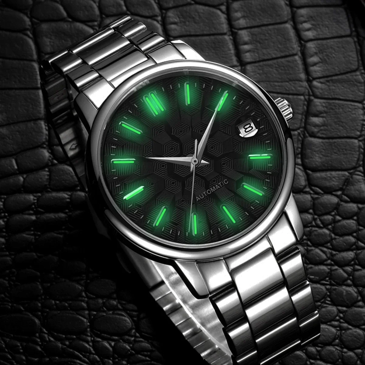 NH35 movement new 28.5mm luminous dial,suitable for NH35/NH36 mechanical watch modification parts