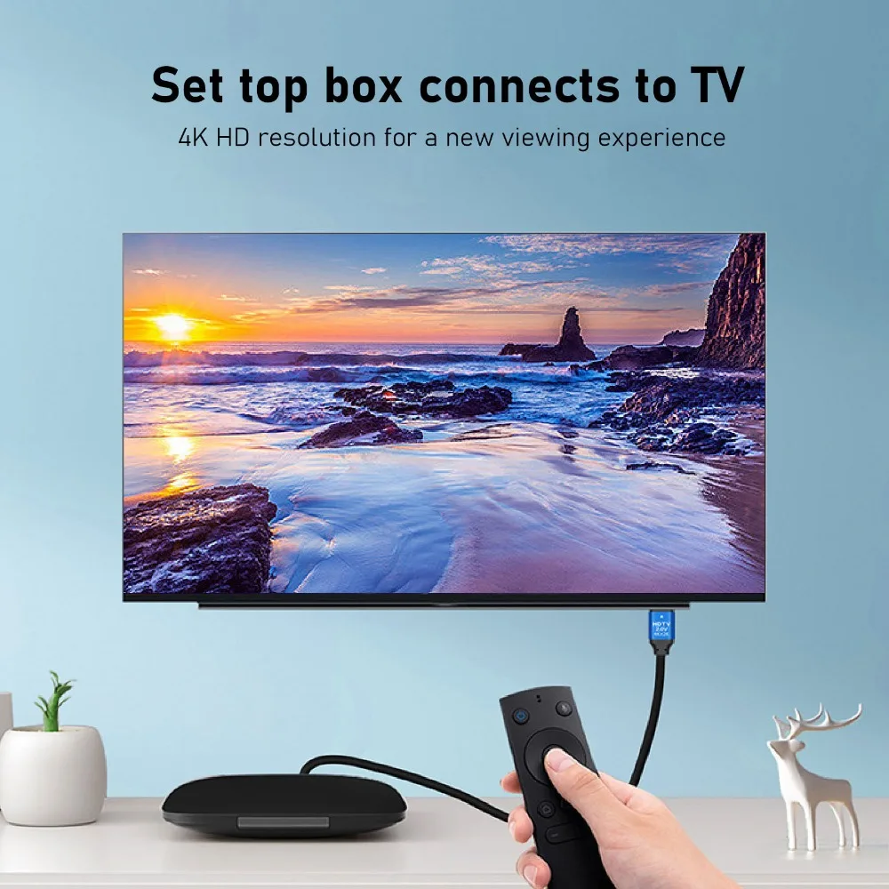 

Interference Resistant HD Multimedia Interface 2.0 Cable 4Kx2K HDTV 2.0V Ethernet 4K Ultra HD Cable HDTV Cable