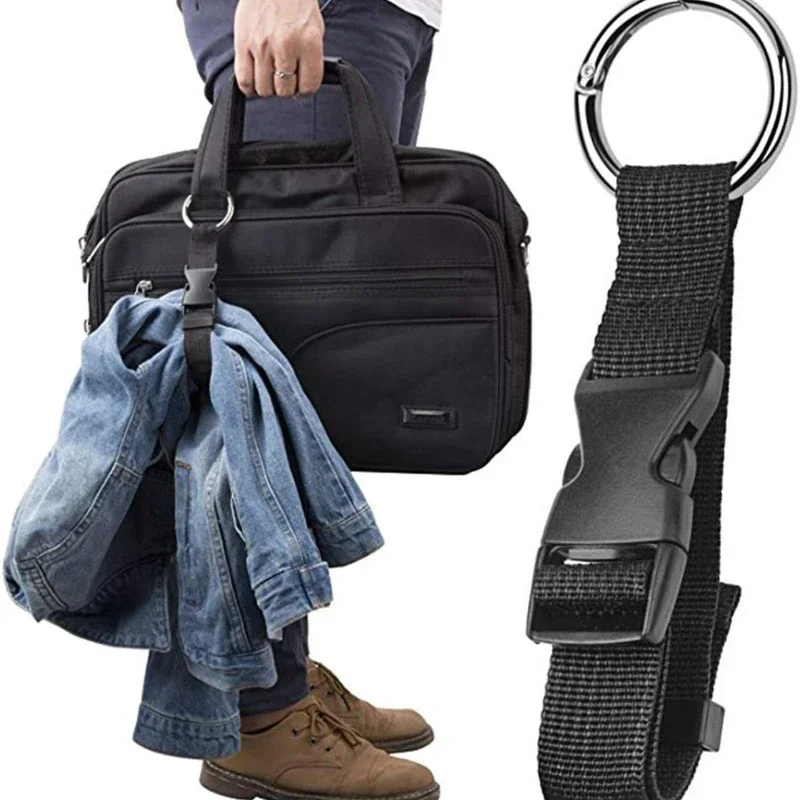 Hot Sale Portable Black Anti-theft Luggage Strap Holder Gripper Add Bag Handbag Clip Use To Carry