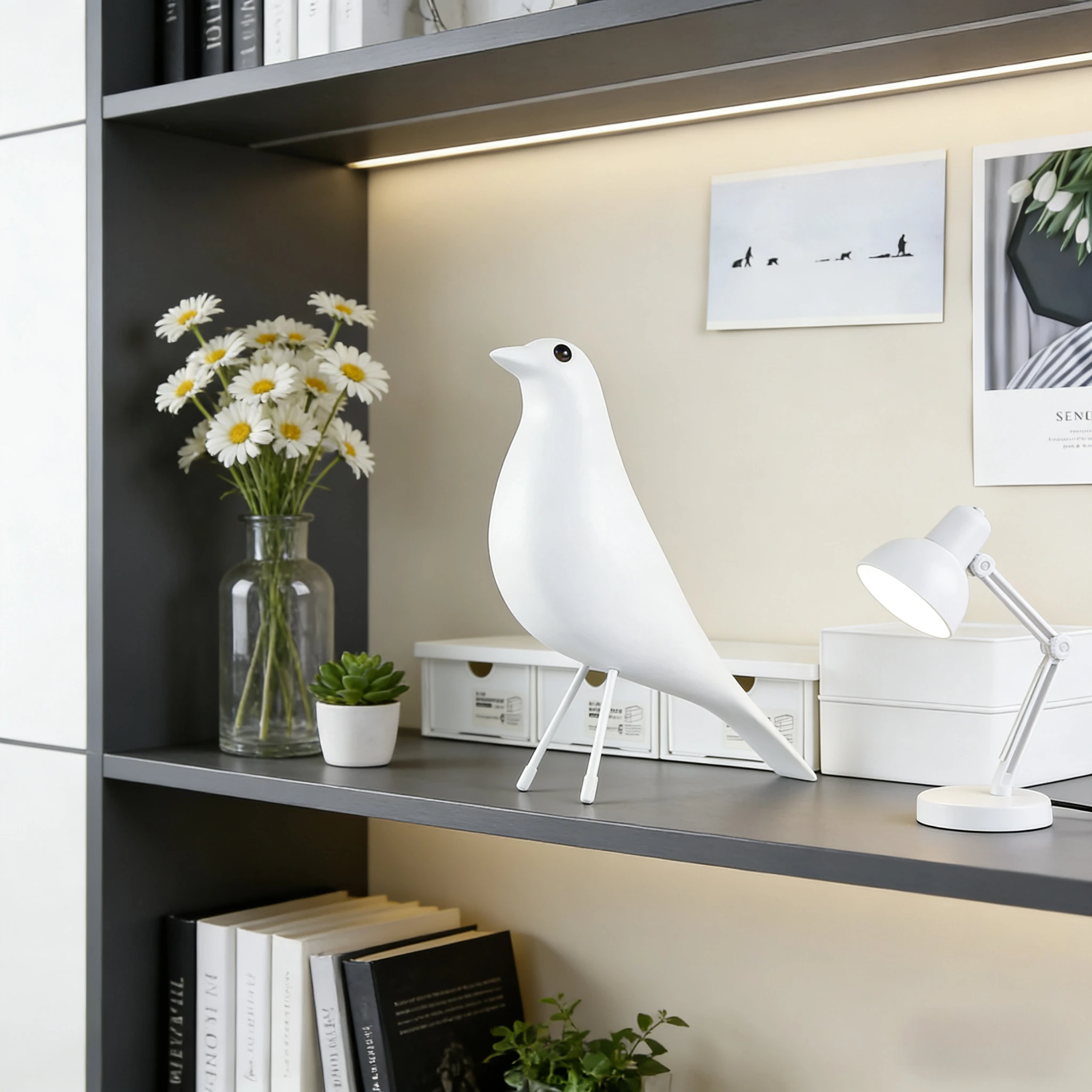 Bird Home Decor, House Bird, Adornment Office Home Decor, Desk Dove Ornament, Arts Pigeon Gifts, Replica Sculpture