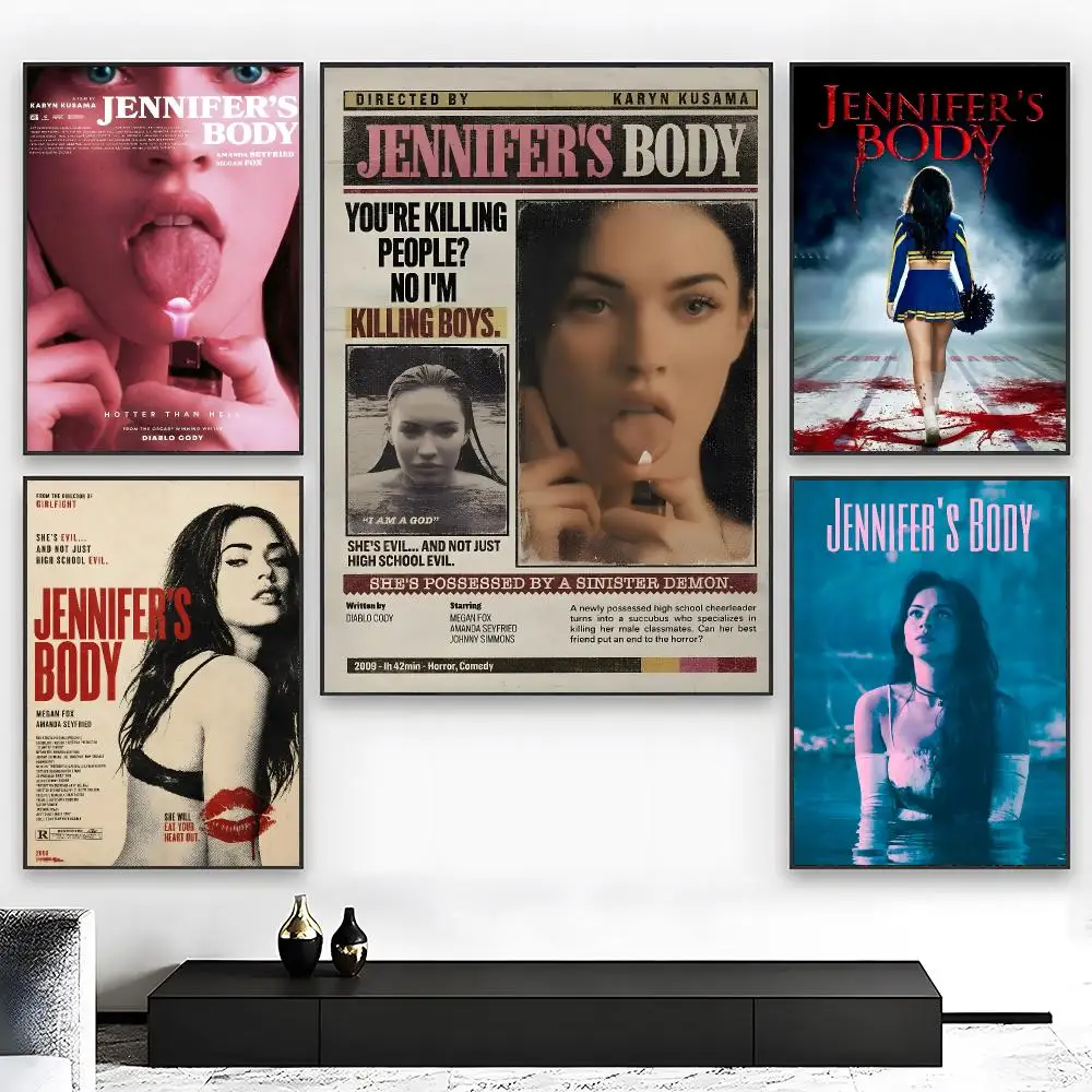 Y2K Horror Movie J-Jennifer Body Poster Wall art print art suitable for living room bedroom bar parlor home decor gift