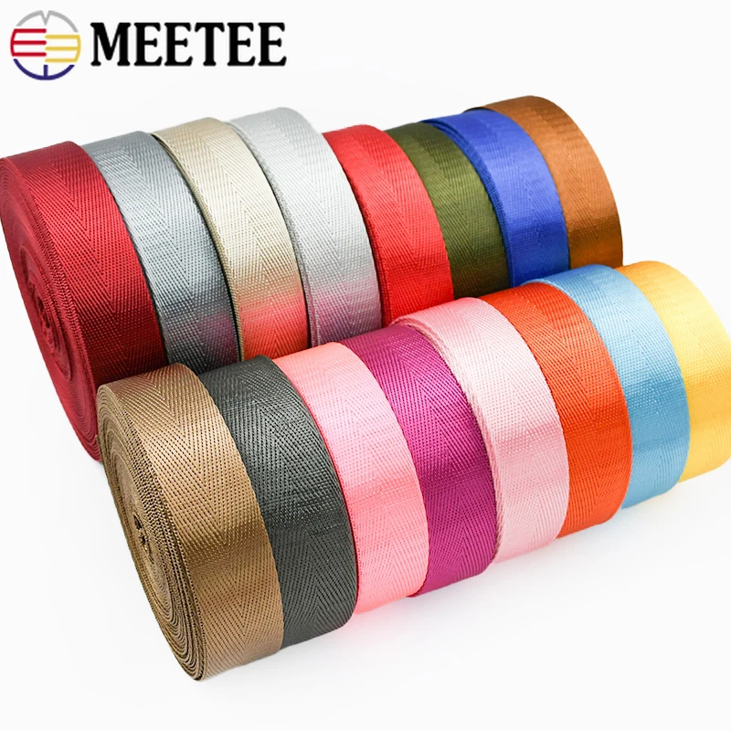 

5-20Meters 25mm Nylon Webbing Strap 1.1mm Thick Clothes Belt Bags Bias Bindings Pet Collar Decorative Ribbon Sewing Accessories