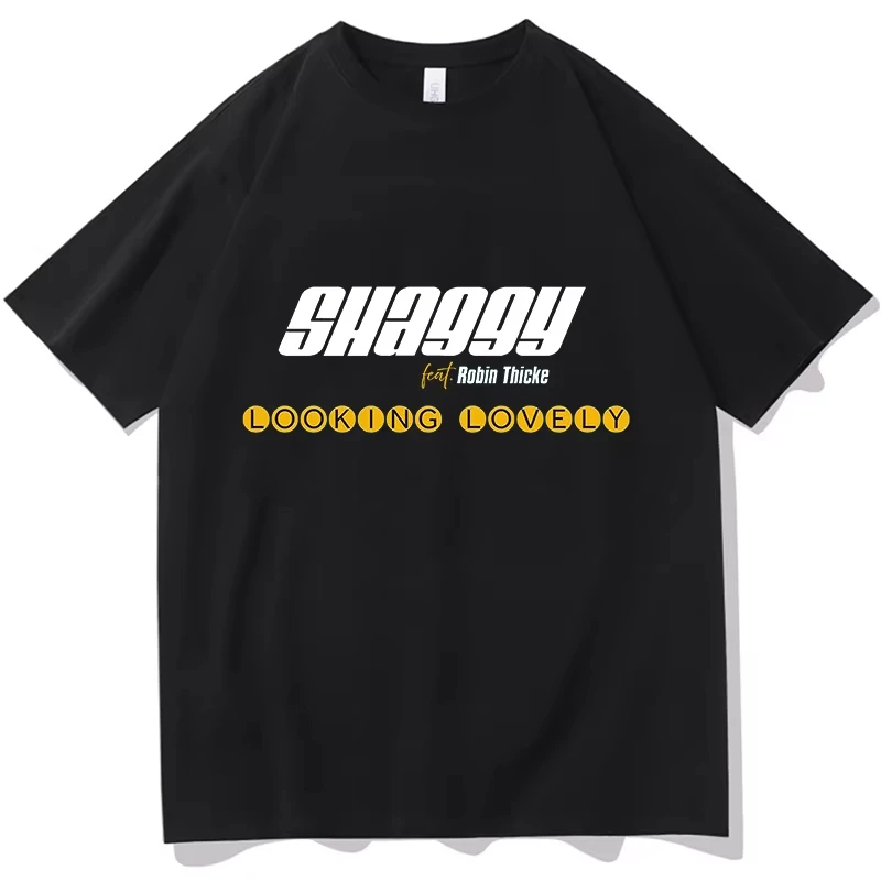 Robin Thicke Shaggy Looking Lovely Merch, camisetas para hombre y mujer, camiseta de algodón de verano para hombre, camiseta informal de moda con cuello redondo y manga corta