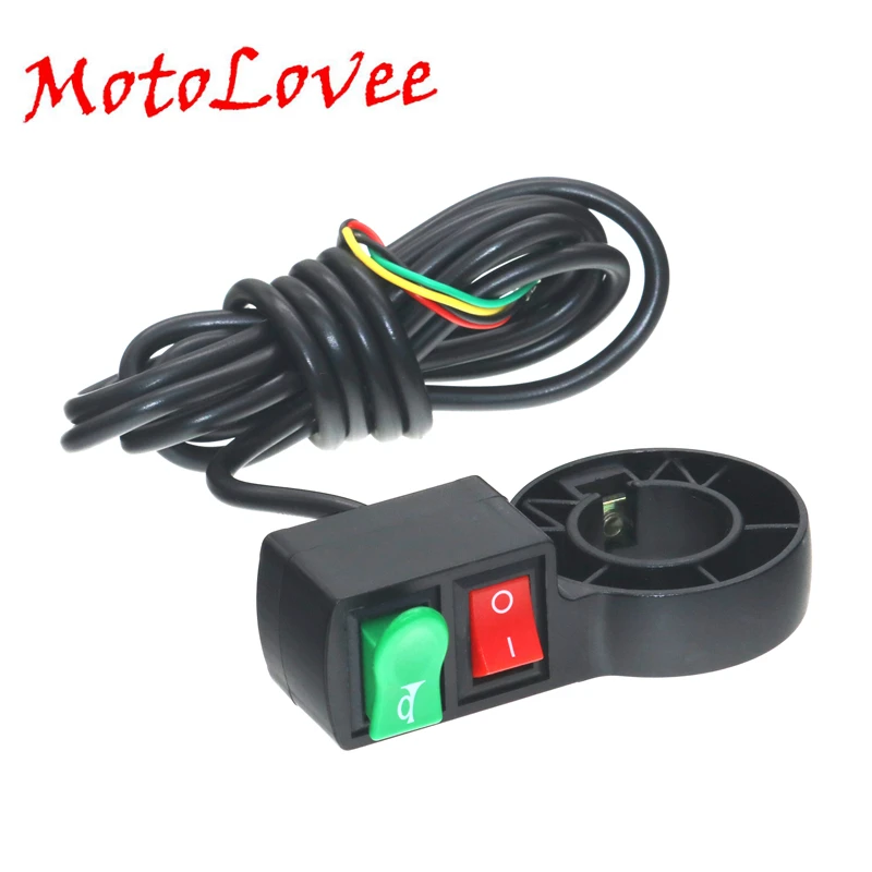 

Motolovee 22mm 7/8'' Motorcycle Handlebar Horn Button Switches Headlight Fog Brake Light Switch With Four Bullet Connectors