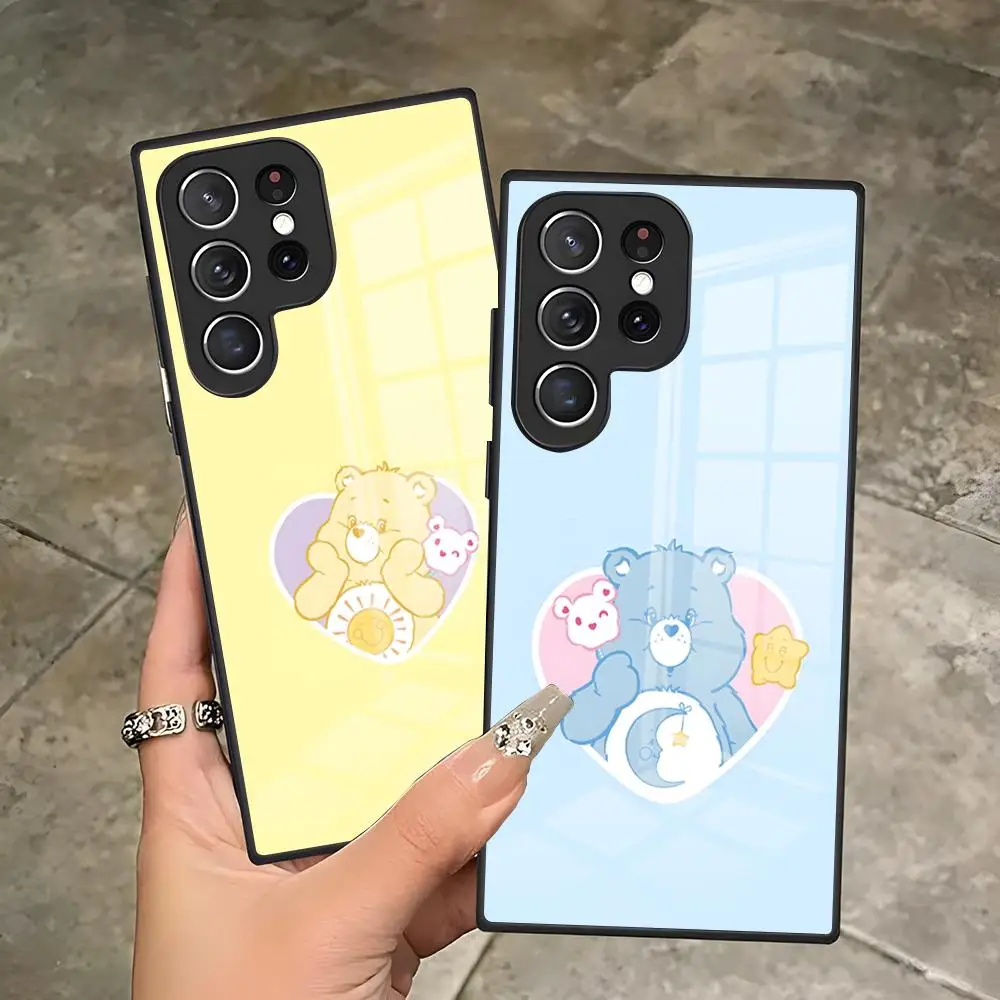 C-careSES Cute B-beaRsES Phone Case For Samsung S26 S25 Edge S24 S23 S22 Ultra Plus Fe A57 A37 A17 A27 5G Glass Cover
