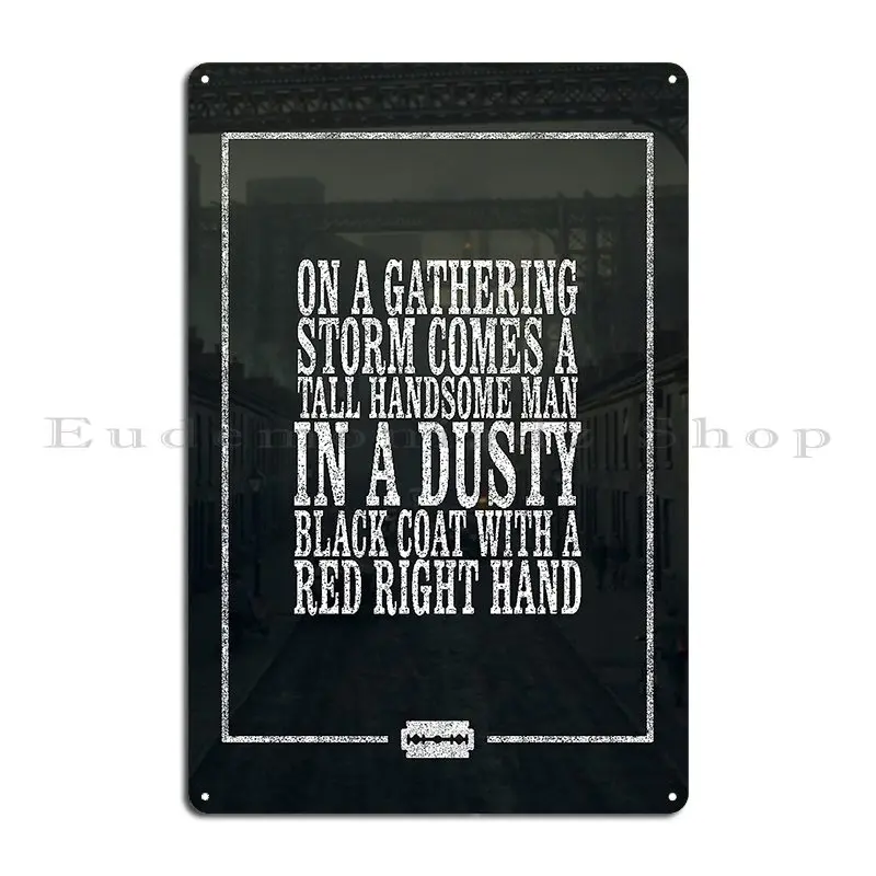 اليد اليمنى الحمراء علامة معدنية حفلة سينما مخصص نادي سينما تين تسجيل ملصق