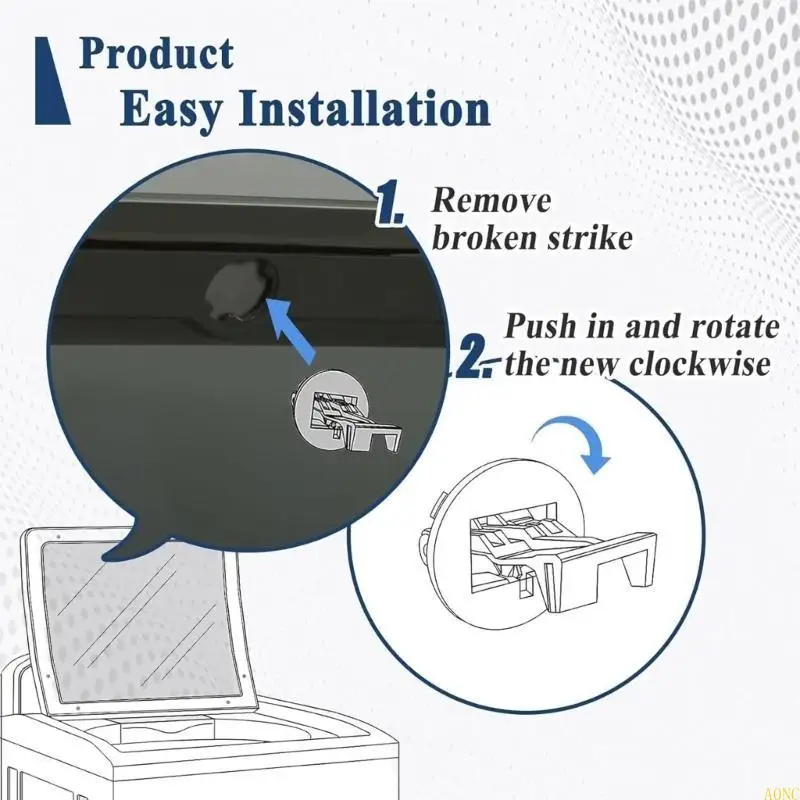 A0NC 2PCS Стиральные машины Забиты на крышку для безопасности и функциональности стиральной машины