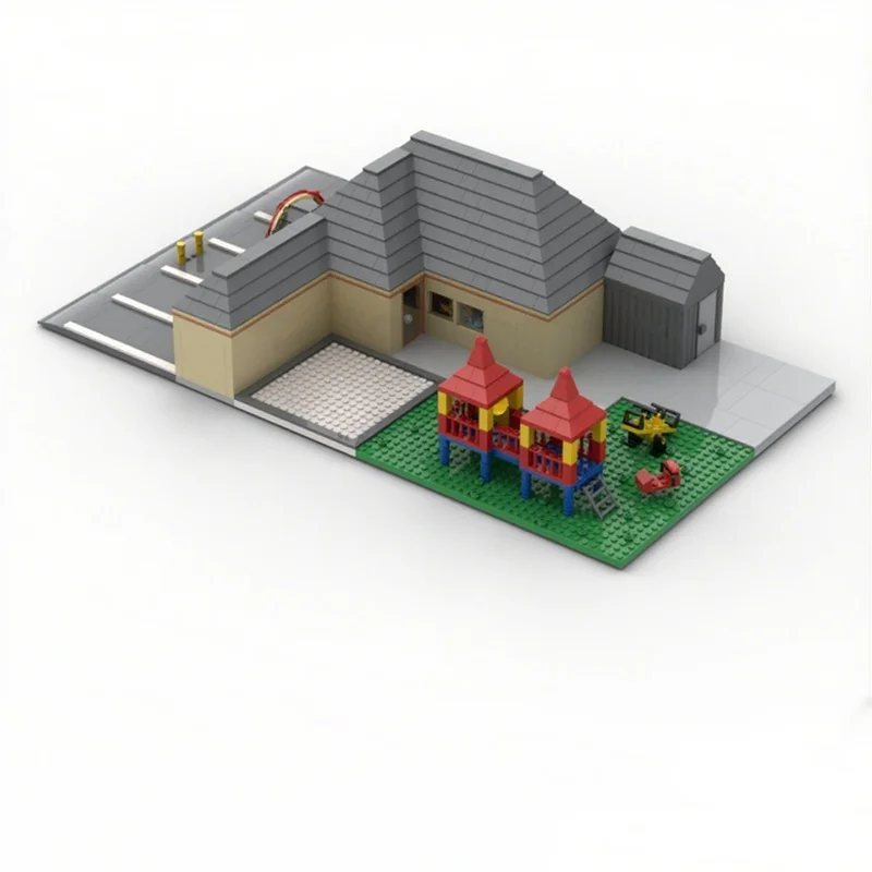 3058 قطعة MOC الرعاية النهارية مدينة نموذج اللبنات العمارة تجميع DIY بها بنفسك ألعاب إبداعية فكرة الاطفال هدايا عيد الميلاد عيد ميلاد #4