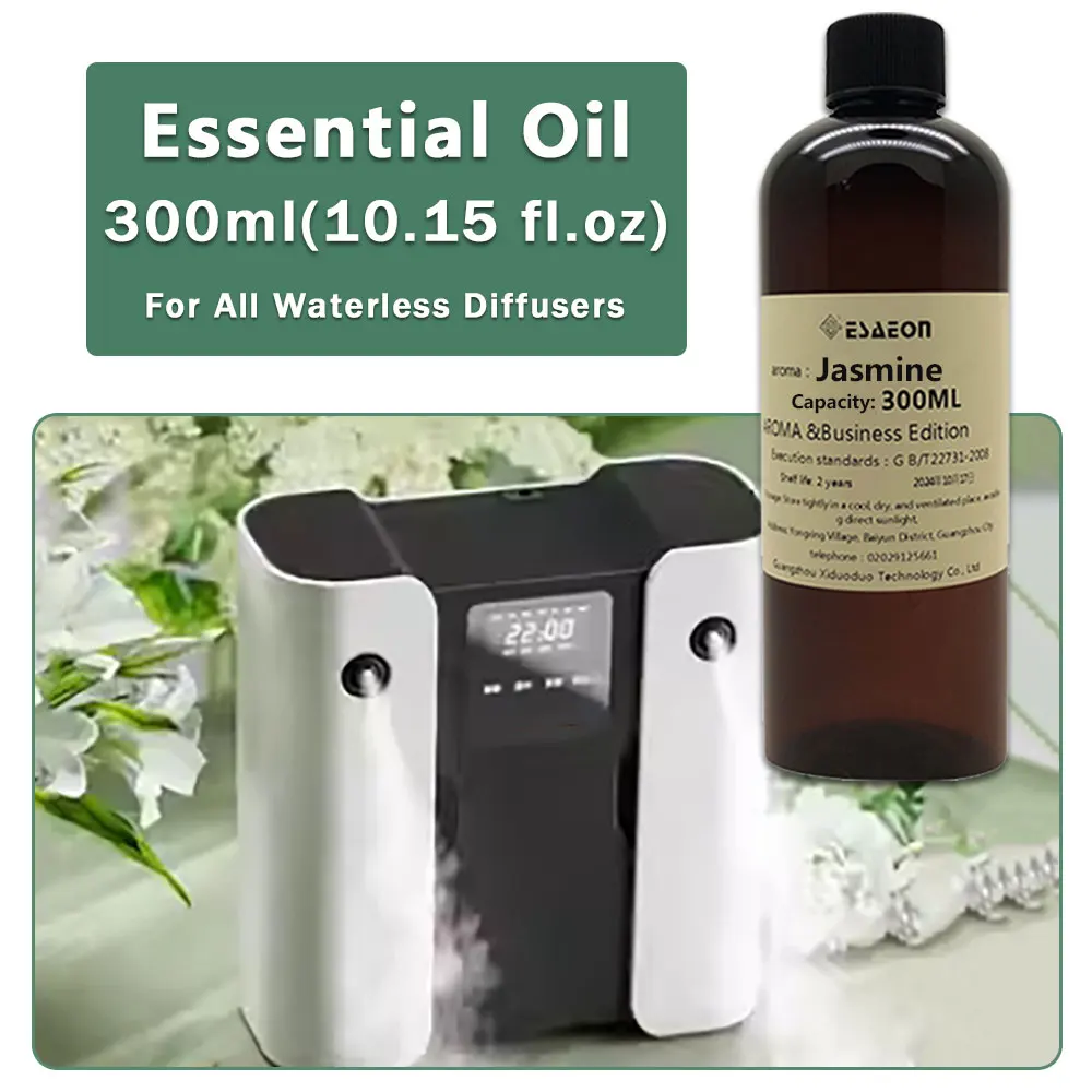 ESAEON Aroma Machine Supply Oils - Oily Aromatic Essential Oil For Waterless Aromatherapy Machines, Jasmine - 300ML(10.15 fl.oz)