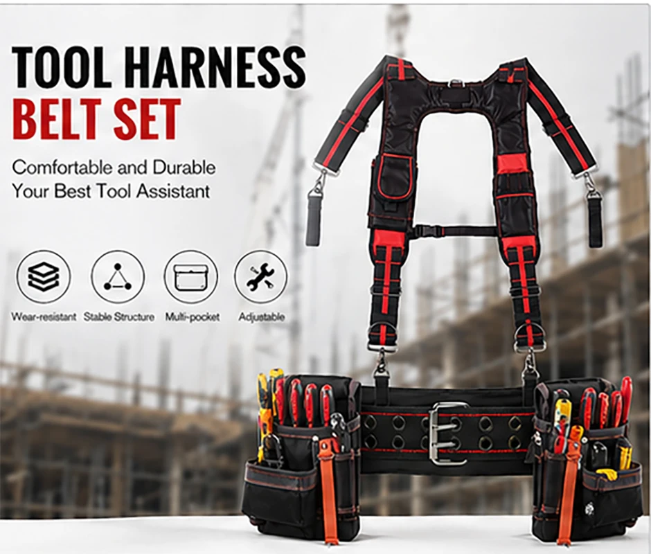 4pcs-adjustable-tool-belt-suspenders-set-with-lumbar-support-yoke-style-heavy-duty-tool-belt-tool-bag-for-carpenter-electrician
