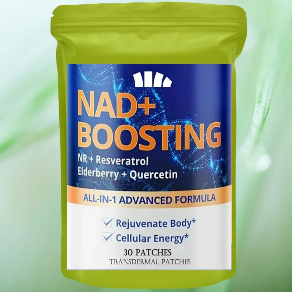 30 Patches Nad + Boosting Transdermal Patches With Nr + Resveratrol Elderberry + Quercetin - Cellular Repair, Healthy Aging