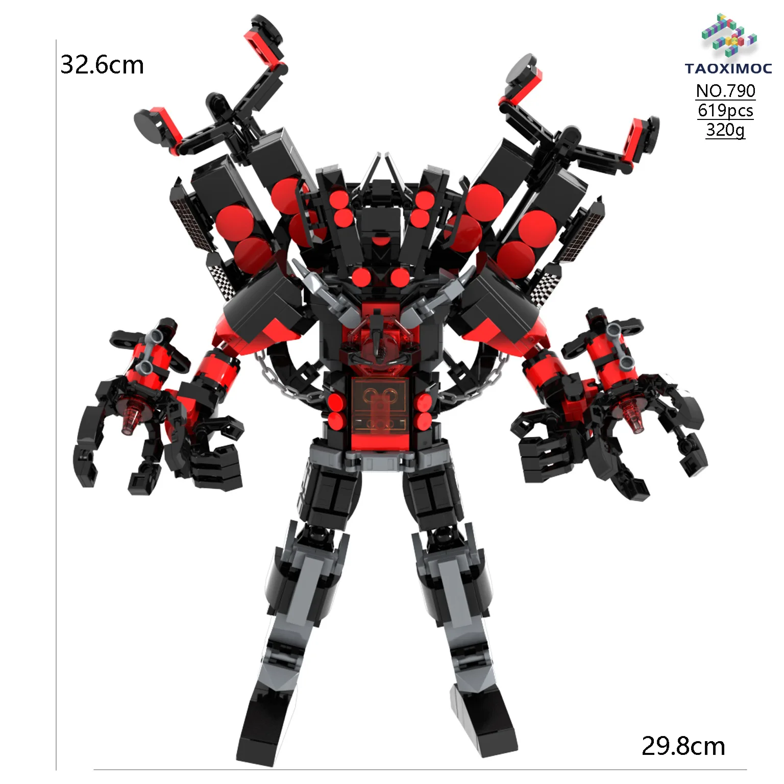 

Совместим с LEGO Skibidi Toilet MOC Абстрактные строительные блоки Обновление Titan Speaker King Модель Кирпичи Игрушки