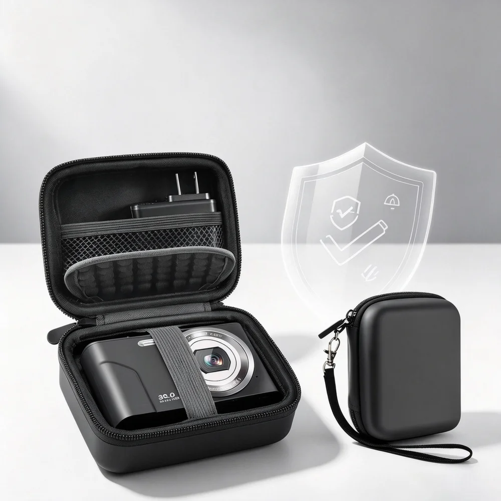Universal Digital Camera Storage Pouch Portable Shockproof Protection Case For Canon Ixus Sony Card Cameras EVA Bag