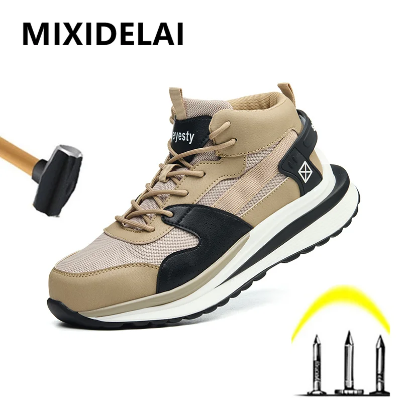 

Lightweight Comfort Safety Shoes Men Anti-smash Anti puncture Work Shoes Security Sneakers Non-slip Protection Shoes Breathable