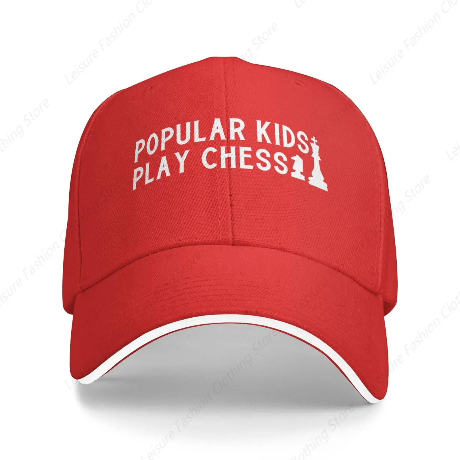 Popular Kids Play Chess Men's Baseball Cap Retro Trucker Caps Adjustable