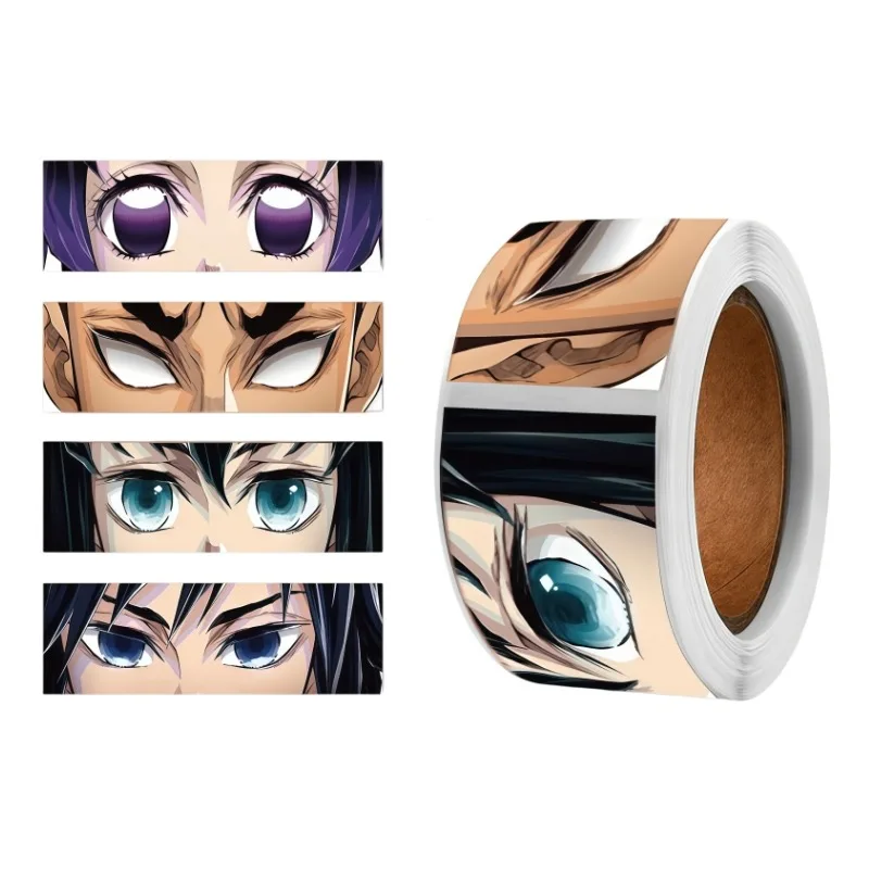 120pcs Demon Slayer gaze-killing roll stickers anime character merchandise Tanjiro Kamado Nezuko Kamado Zenitsu DIY stickers