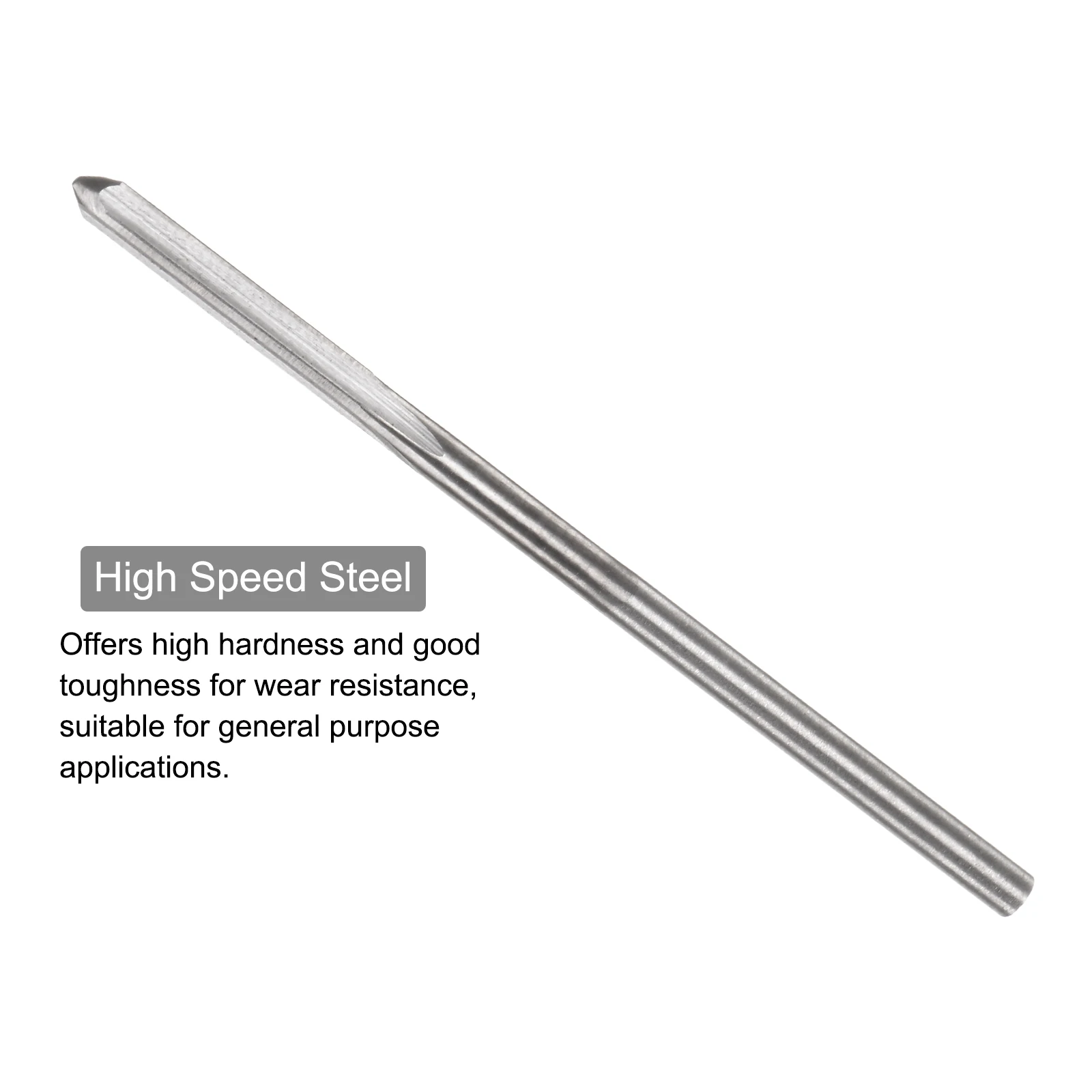 Chucking Reamer 1mm-2.5mm High Speed Steel HSS H7 Straight Flute Machine Reamer Bit for Stainless Steel Aluminum Plastic Wood