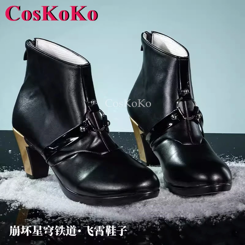 

CosKoKo Feixiao Shoes Cosplay Game Honkai: Star Rail Fashion Universal Ankle Boots Halloween Party Role Play Accessories 37-39