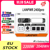 LANPWR 2400PRO Solar Power Supply 2048WH LiFePO4 Battery 2200W (4400W)peak Power Outdoor Camping Home Backup Mobile Power Supply