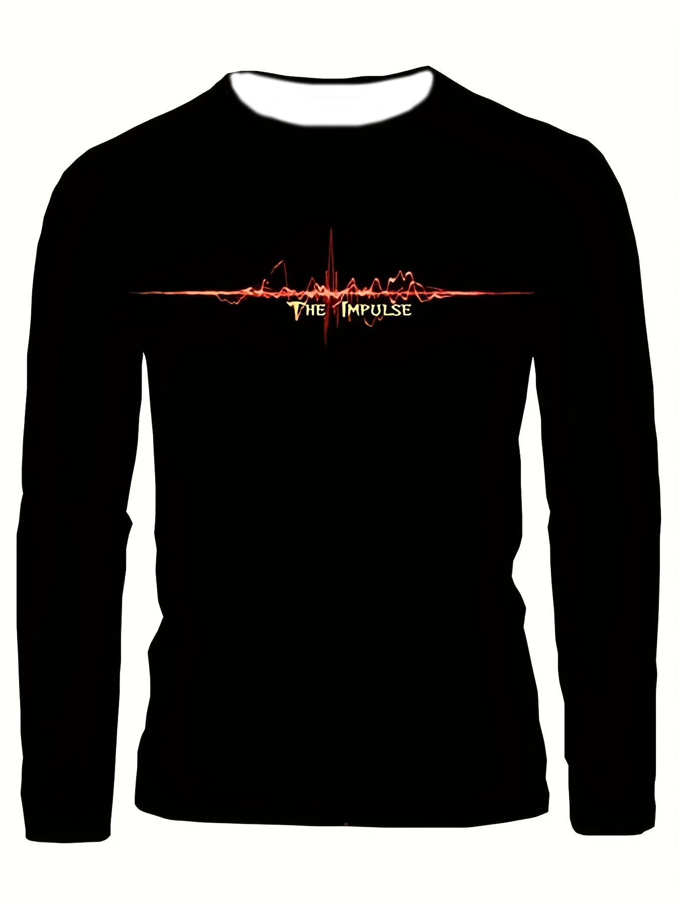 تي شيرت رجالي ثلاثي الأبعاد لتخطيط القلب وأكمام طويلة مطبوع كاجوال برقبة دائرية بلوفر للخريف والشتاء للارتداء اليومي في الهواء الطلق #1