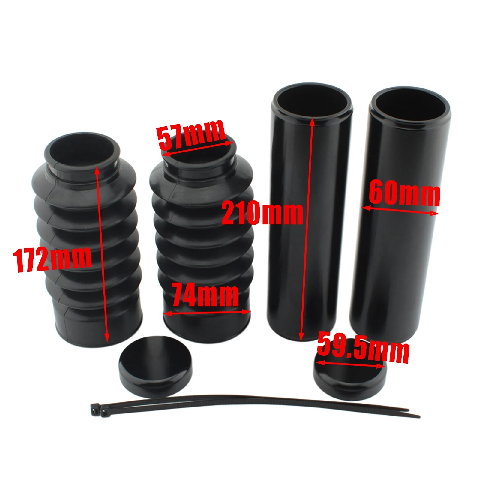 6Pcs Motorcycle Front Fork Boot Slider Shock Absorber Rubber Tube Cap Leg Cover For Harley V-ROD 2007-2011 NIGHT ROD SPECIAL