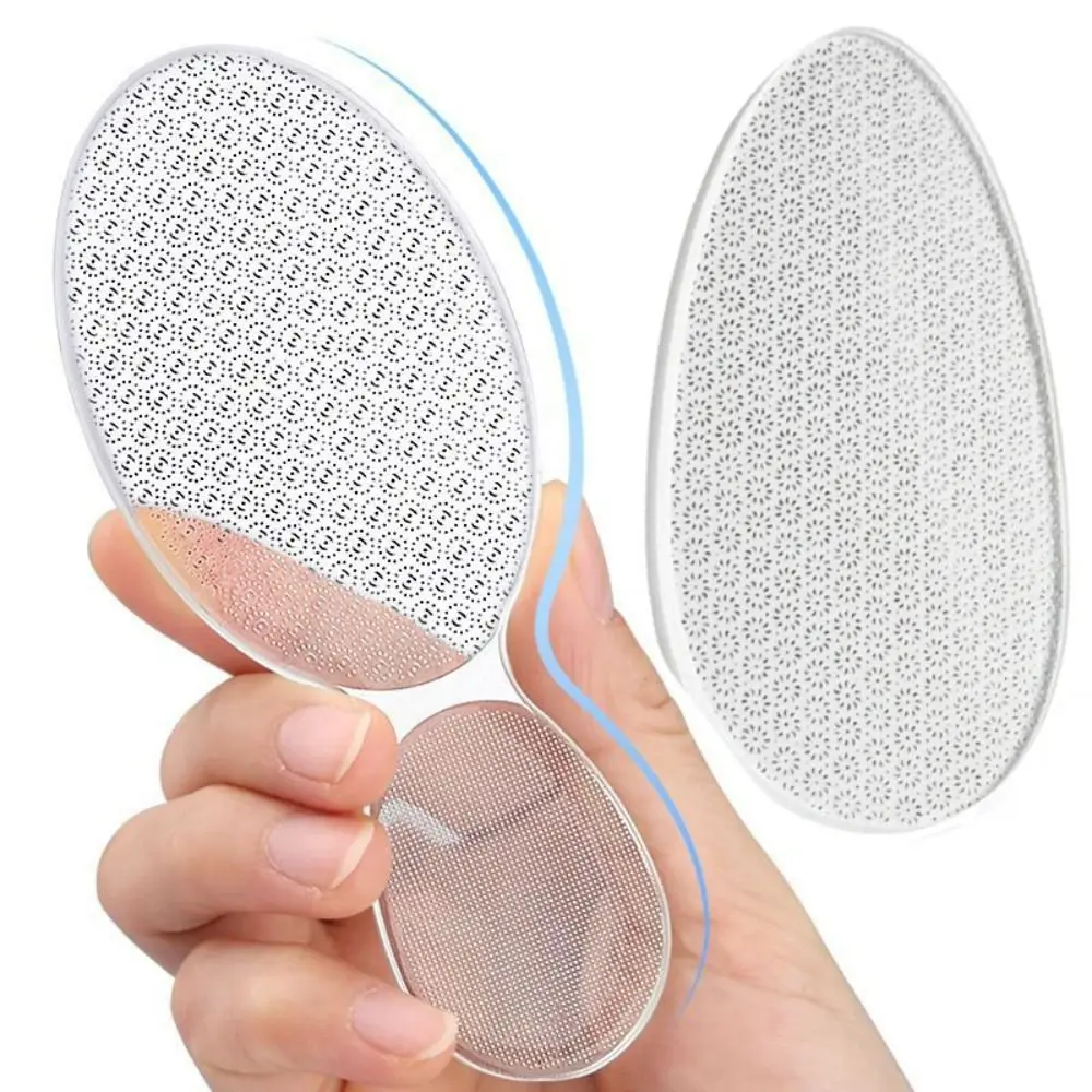 Novo purificador de pés de vidro dupla face esfoliante placa de rasp de pé peeling arquivo de calcanhar duro removedor de pele morta cuidados com pedicure