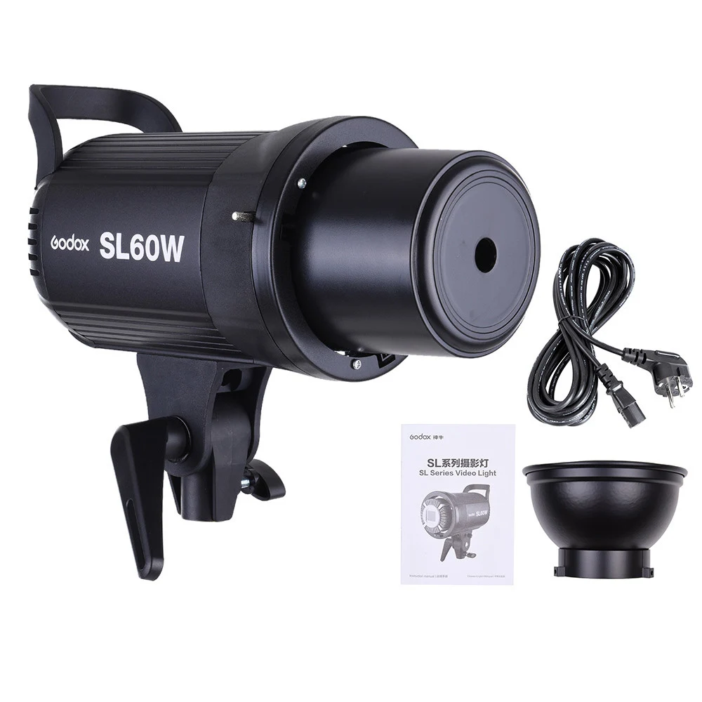 Godox SL-60W SL60W 60WS 5600K CRI 95 versione bianca pannello LCD LED luce Video uscita continua Bowens Mount Studio Light