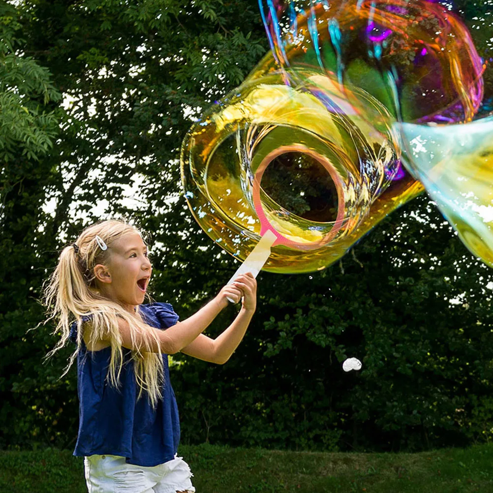 

4 Pcs Blowing Bubble Wand Stick Making Tool Large Big Wands Jumbo Outdoor Bubbles Maker Colorful Ring Party Gift Puzzle Child