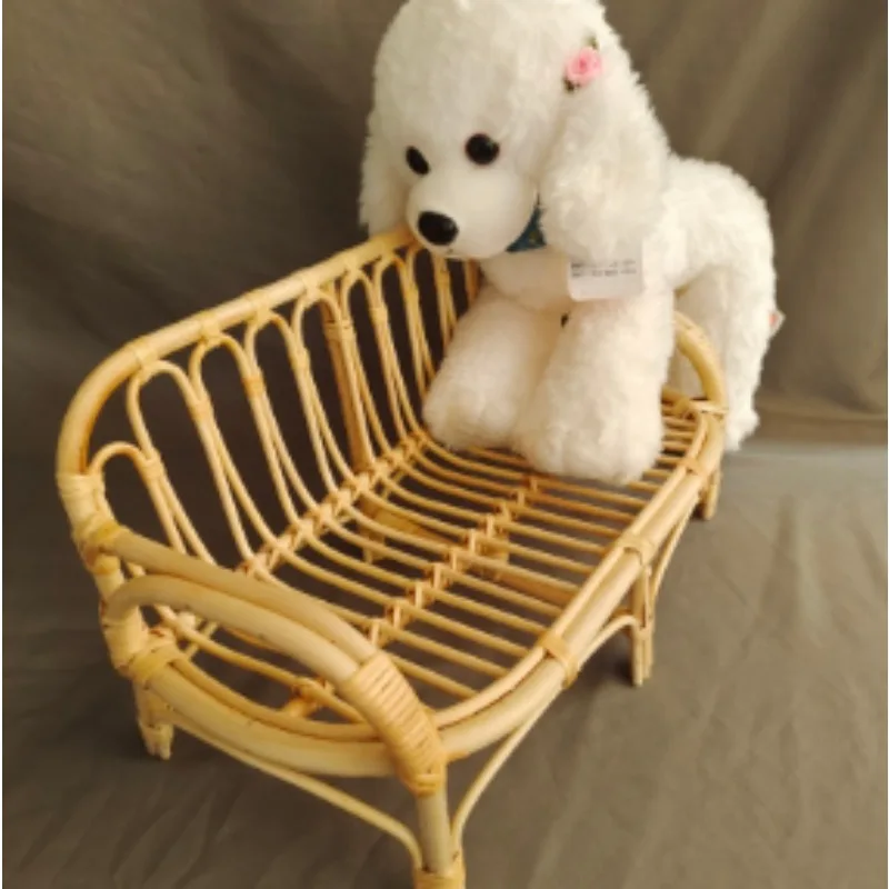 수제 빈티지 대나무 의자 신생아 사진 소품-유니섹스 아기 침대 및 포즈 액세서리 아기 소년&소녀 사진 촬영용