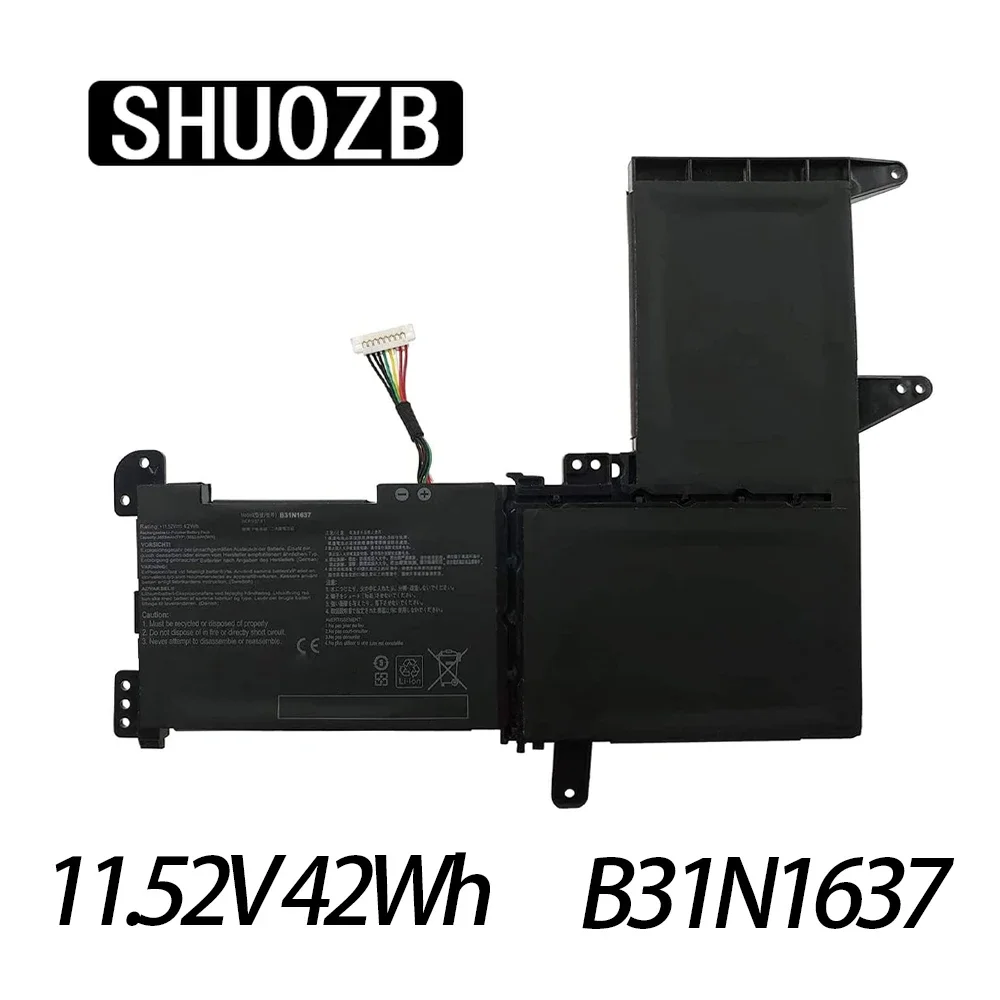 

Аккумулятор SHUOZB B31N1637 для ASUS X510 X510UA X510UF X510UQ VivoBook S15 S510UA S510UQ S510UN S510UR F510UA F510UQ C31N1637, новый