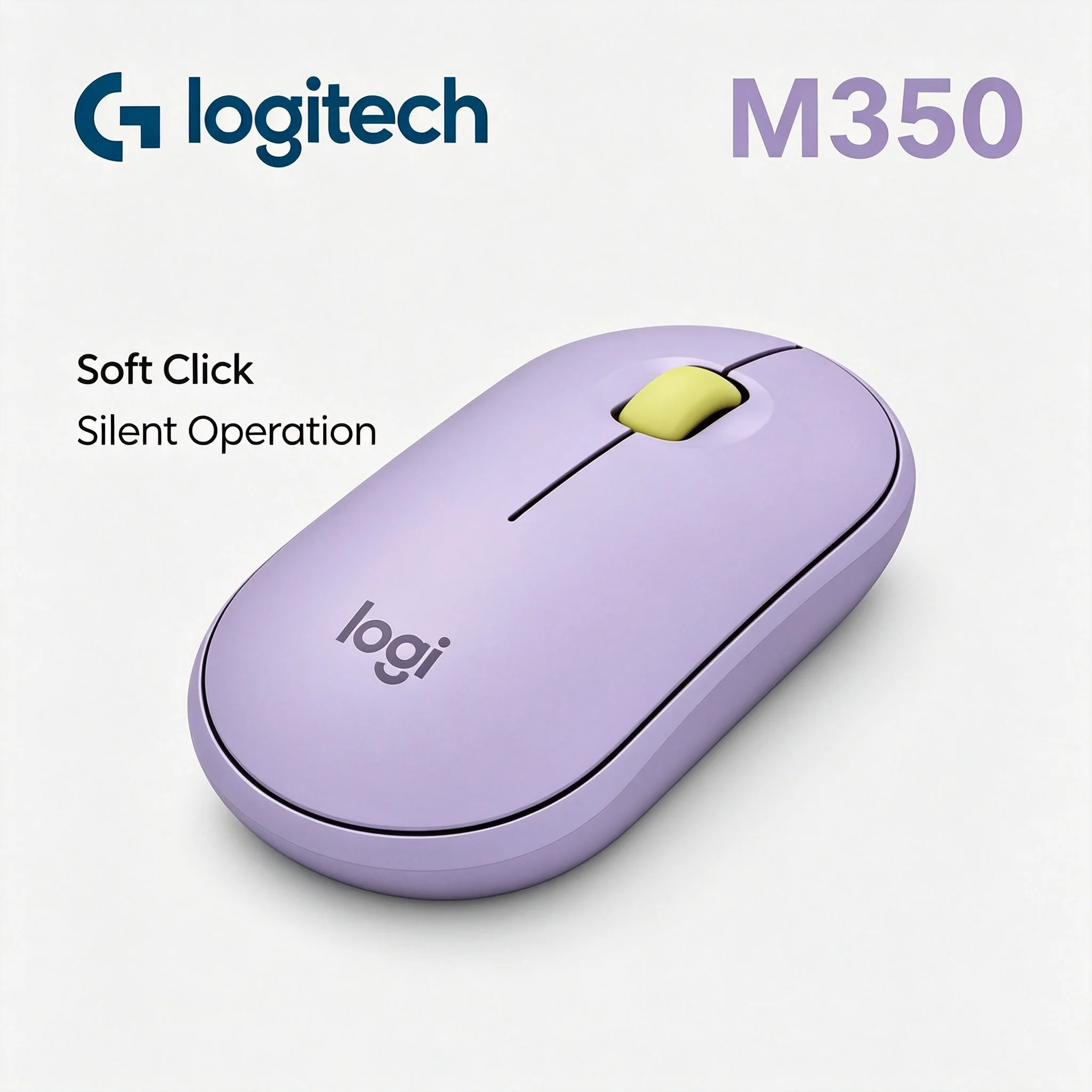 2.4G Stable Signal Logitech M350 Wireless Silent Mouse Mice for Notebook Desktop Work