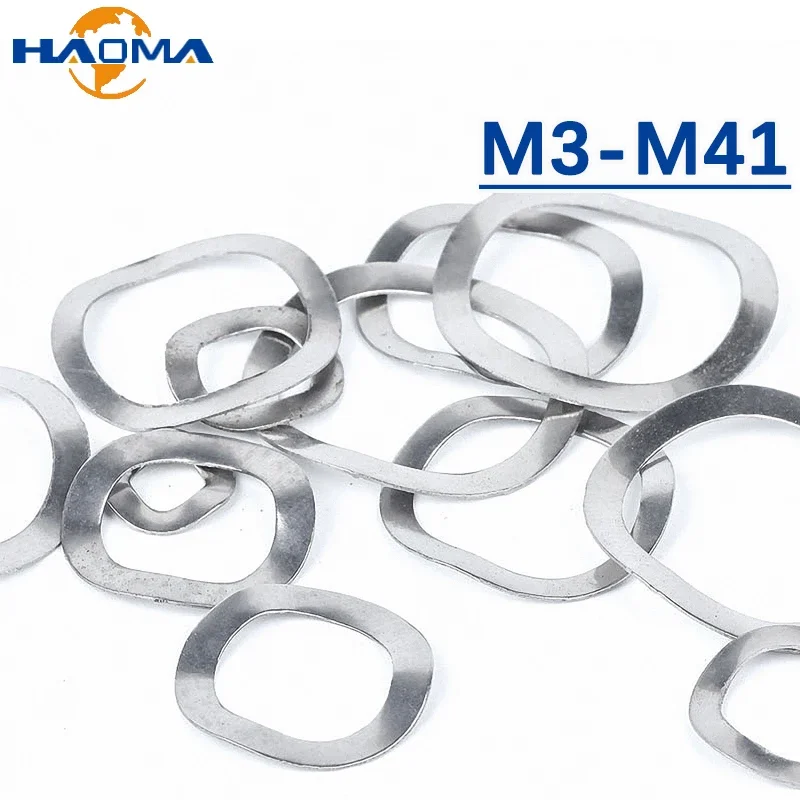 Wave Washer 304 stainless steel Wave Crest Type Gasket Spring Washers M3 M4 M5 M6 M8 M10 M12 M16 M19 M23 M25-M41