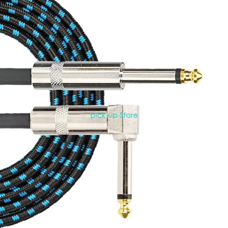Q5WA Low Noise Guitar To Amplifiers Audios Cord Reinforced Stress Relief Design 6.35mm Plugs For Clear Audios Transfer